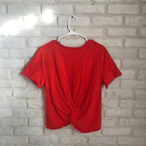 A New Day Orange Tee Knotted/Twist at hem M